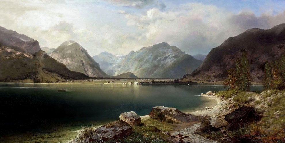 PAINTING AUSTRIA ACHENSEE ART PRINT LAWRENCE DYER LANDSCAPE